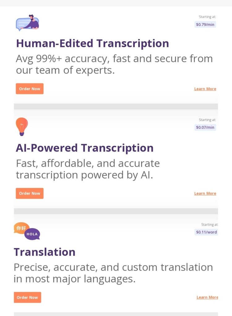 Transcription jobs