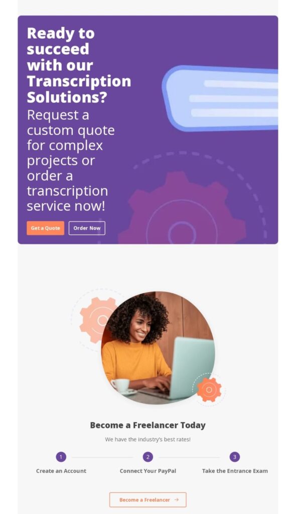 Transcription job from home