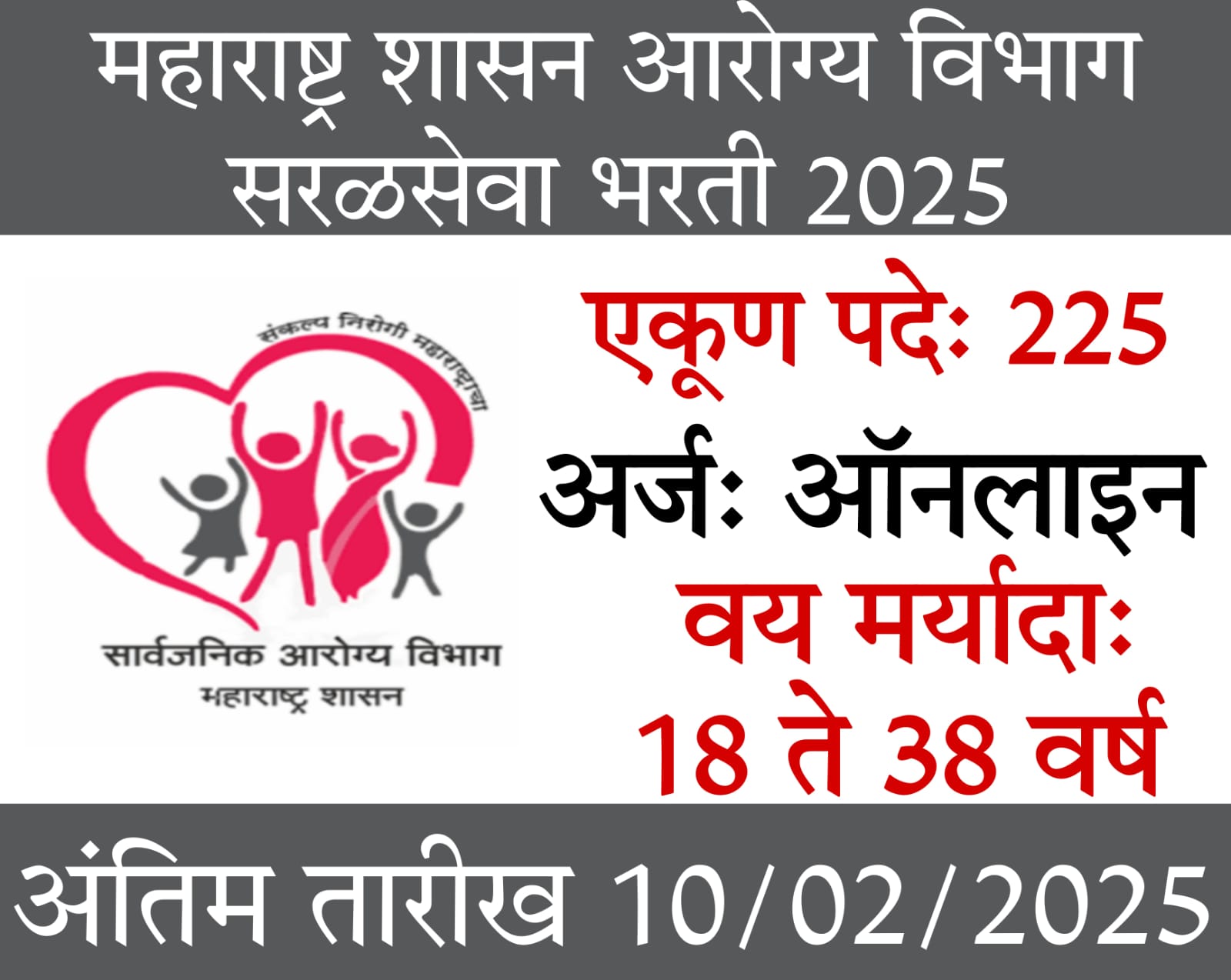 arogya vibhag bharti 2024​