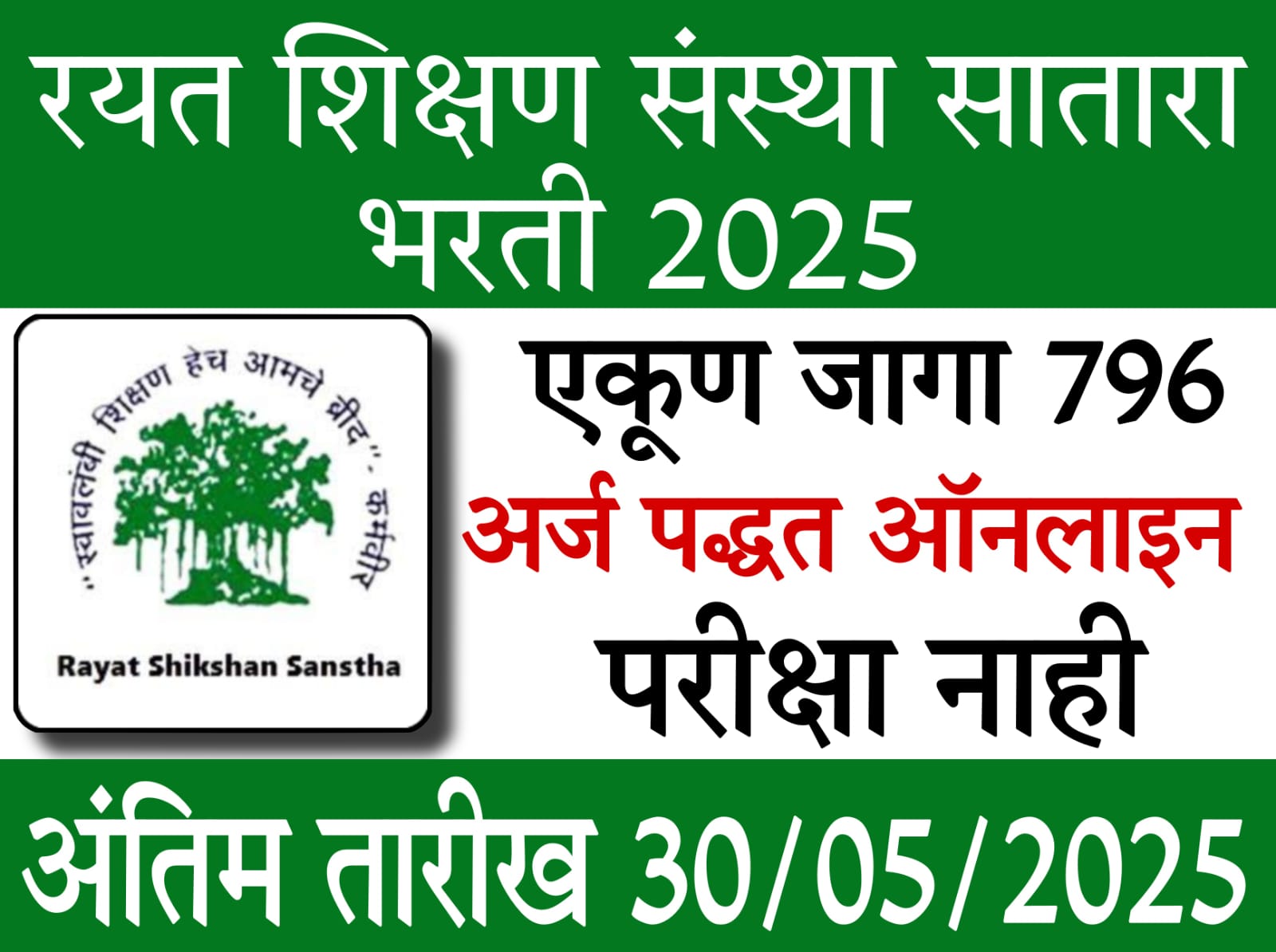 Rayat Shikshan Sanstha Bharti 2025
